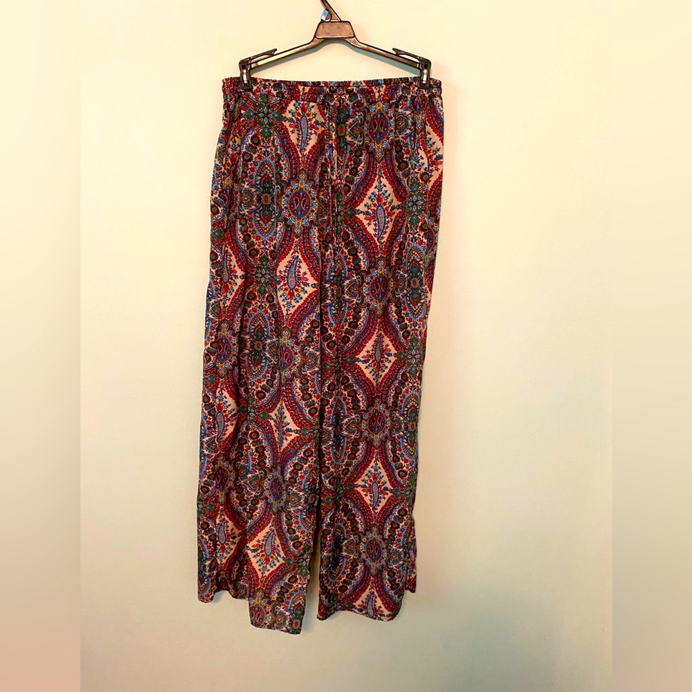 Paisley elastic pants